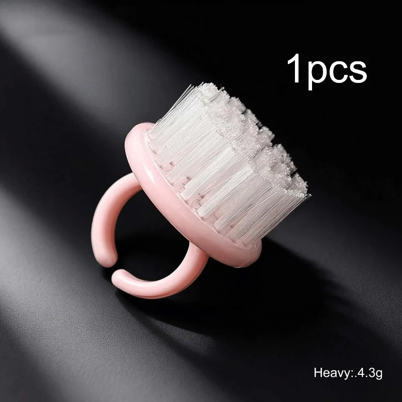 1- Plastic Nail Brushes Colorful Hand Scrubbing Cleaning Brush Dust Zpaxo pink 1pcs