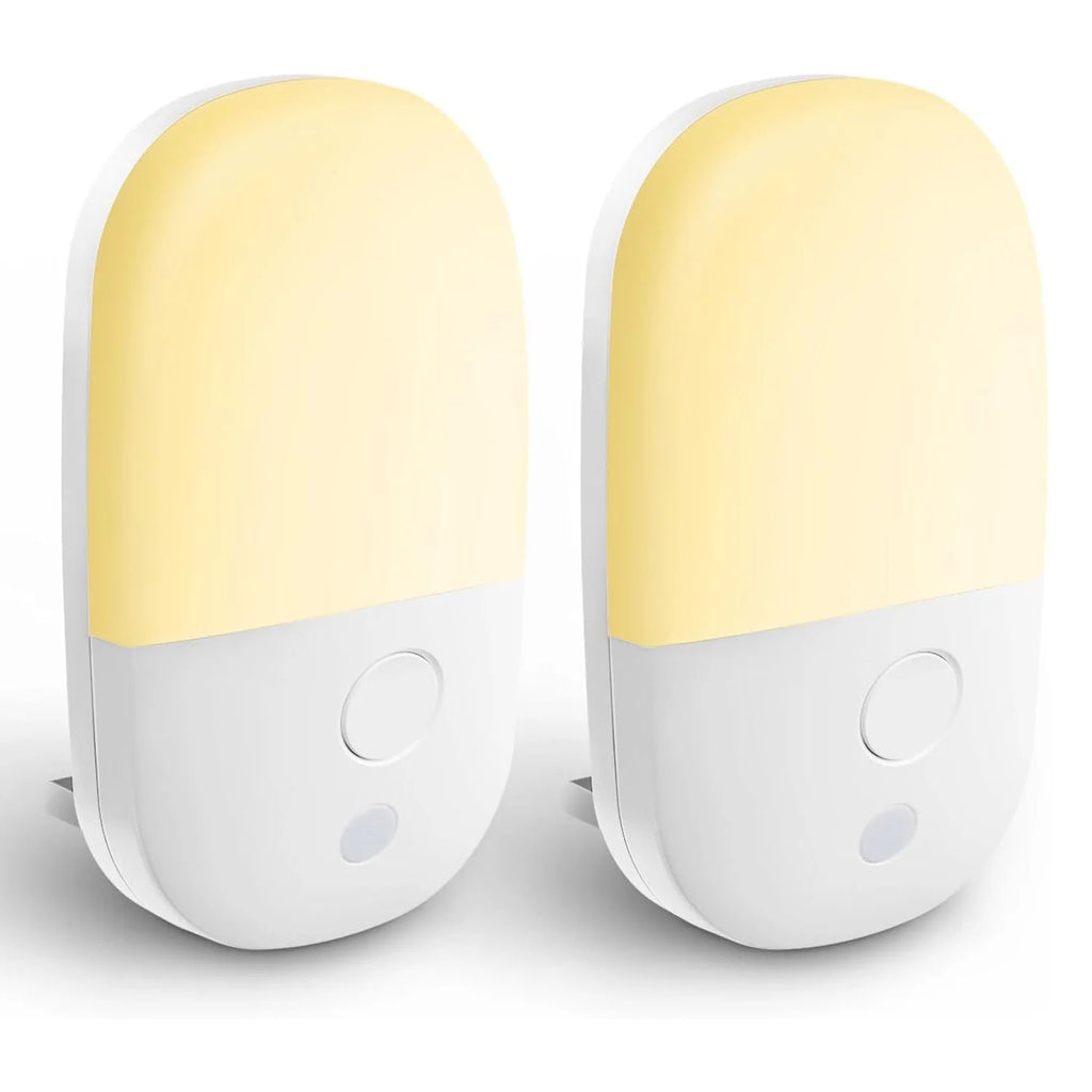 2 PACK Children's Night Lights with Dusk Sensor, Electric Socket 3 Levels of Adjustable Brightness, Auto On/Off Modes Zpaxo