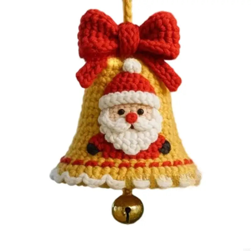 Christmas Bells Ornament Knitted Santa Hanging Tree Decorations