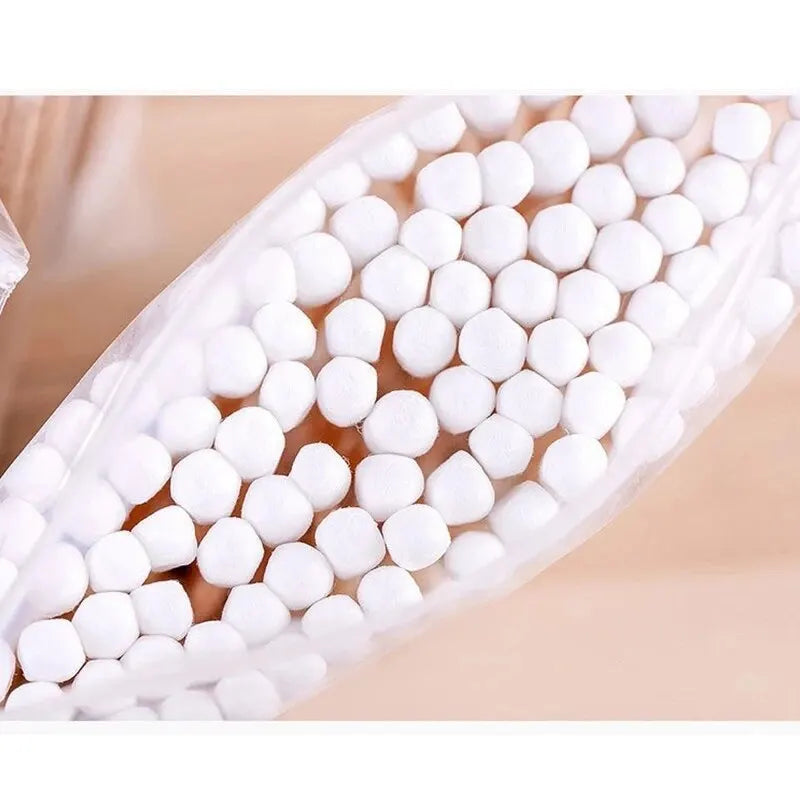 500-Pack Double-Head Wood Cotton Swabs – Ear, Nose & Makeup Cotton Swabs Zpaxo