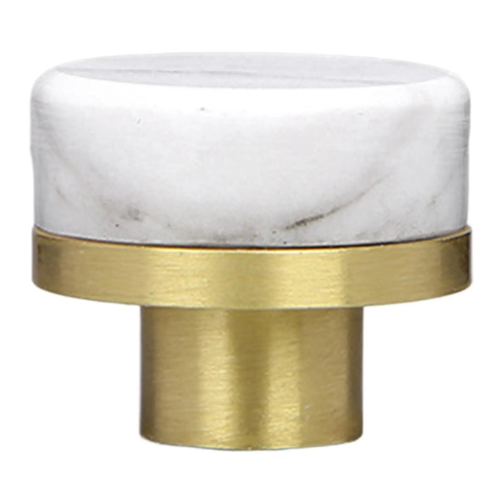 Brass Marble Drawer Pull Furniture Hardware Decorative Small Furniture Knob Elegant Cabinet Knob for Cabinets Bathroom Cupboard Zpaxo White