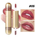 Double-head Lip Gloss Lipstick Hydrating Moisturizing Foldable