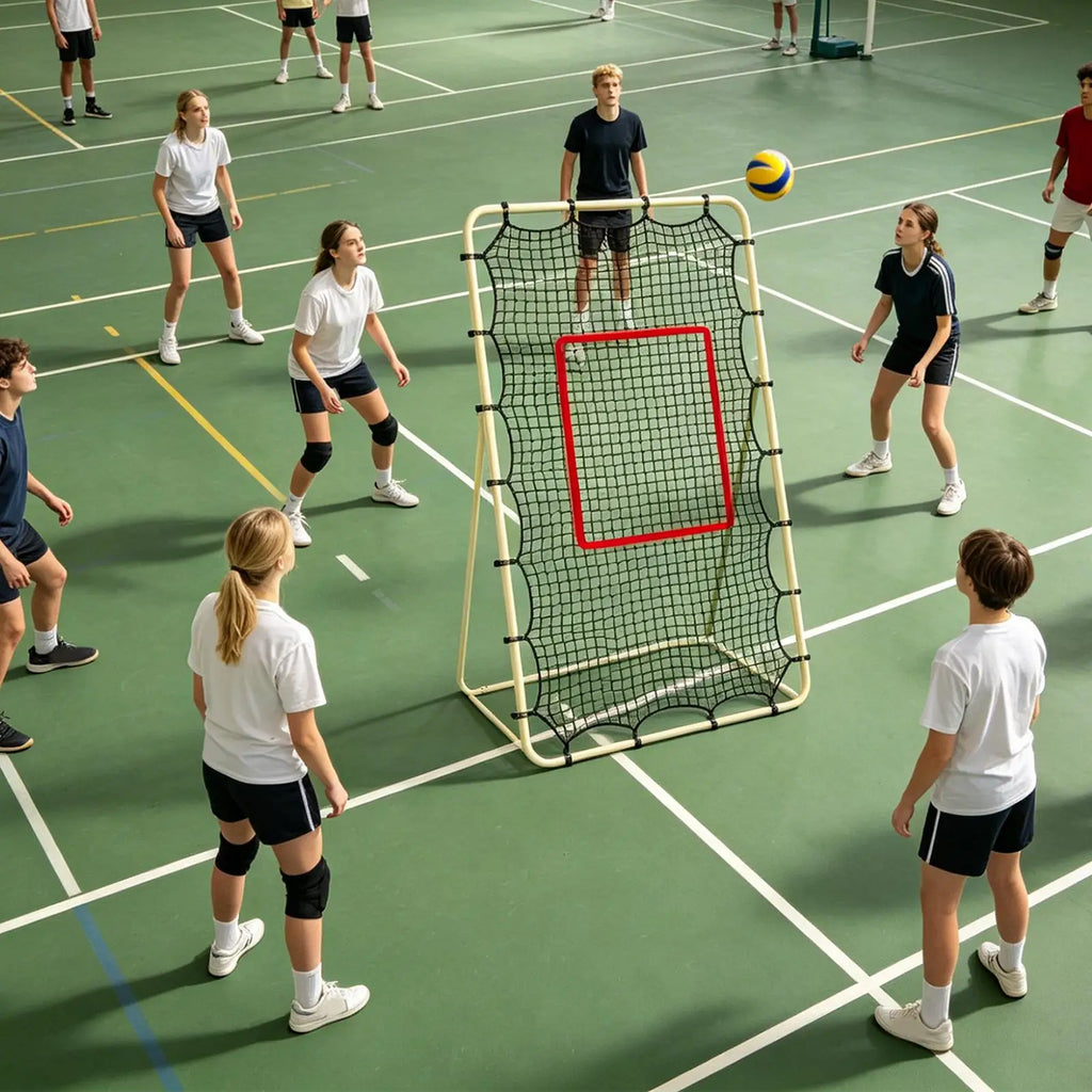 Volleyball Rebounder Net Mesh Adjustable Catcher Fit 74Ft Frame 28