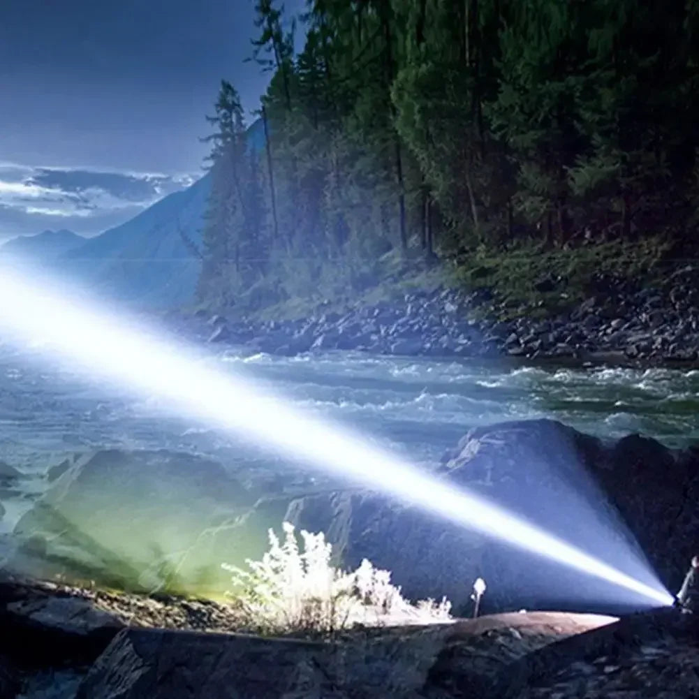 800LM LED Tactical Flashlight – USB Rechargeable, Zoomable Torch