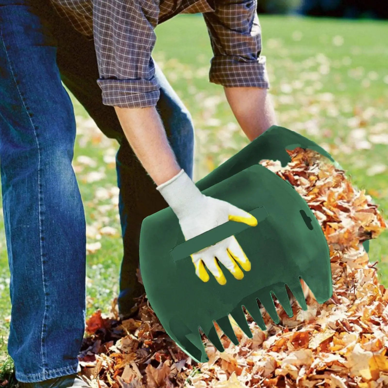 Leaf Grabber Claws Hand Rake Garden Tool Easy Debris Clean Up Lawn