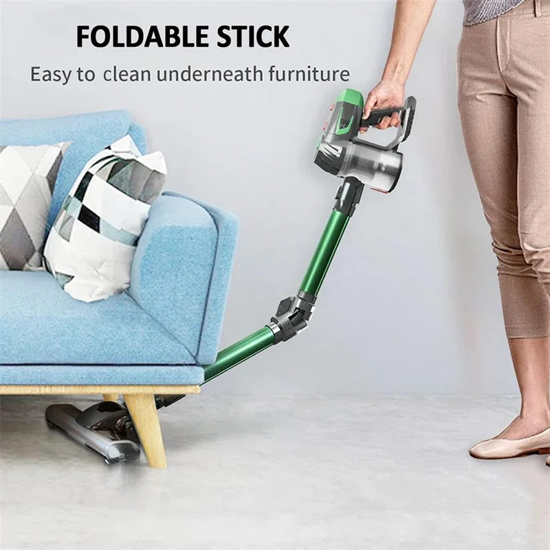 Portable Foldable Vacuum Cleaner LED Light Large Suction Handheld Cordless Wireless Vacuum Cleaner for Carpet Car Home Appliance Zpaxo