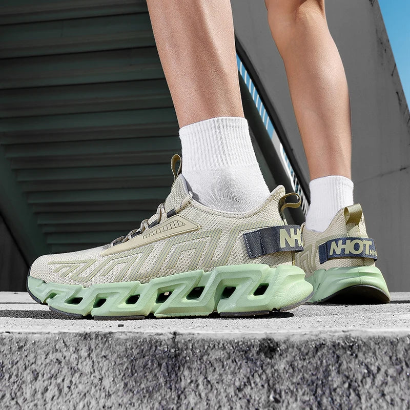 Men's Casual Sneakers Luxury Trainer Shoes Breathable Race Running