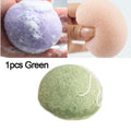 1/4pcs Konjac Sponge Beauty Essentials 100% Natural Konjac Puff Facial Pore Wash Cleaning Sponge Puff Face Skin Care Makeup Tool Zpaxo 1pcs Green
