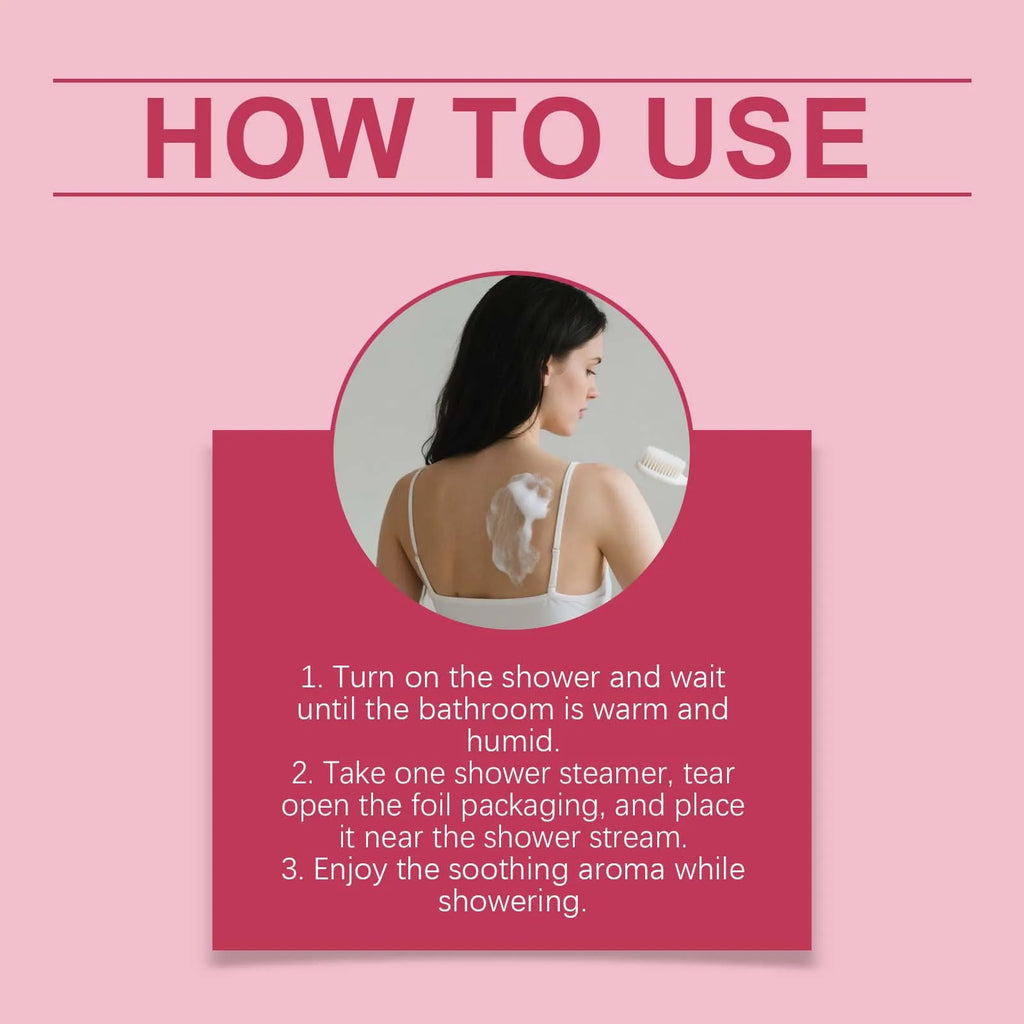 Rose Aromatherapy Shower Tablets – Relaxing Shower Steamers 8pc Aromatherapy Shower Steamers Zpaxo
