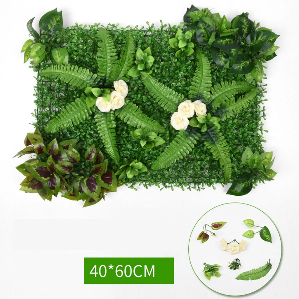 Artificial Plants Wall Photography Backdrop Grass Leaves Festival Zpaxo