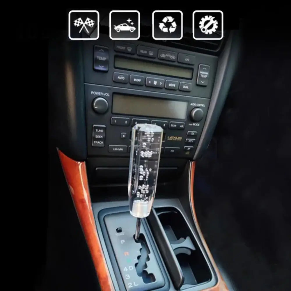 Transparent Bubble Gear Shift Knob Crystal Manual Design Transmission Zpaxo