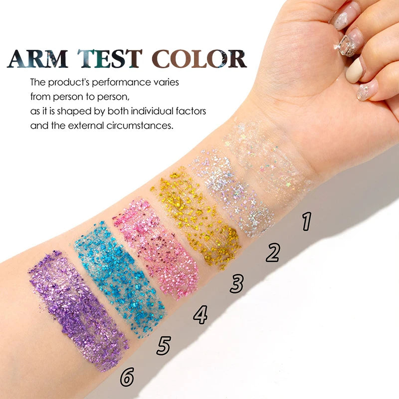 Halloween Sequins Glitter Stick Long-lasting Sparkling Shimmer Face Zpaxo