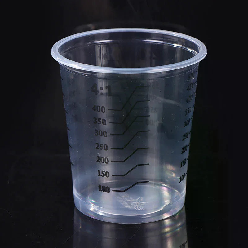 Disposable Clear Plastic Paint Mixing Cups Pot Calibrated Cup Zpaxo