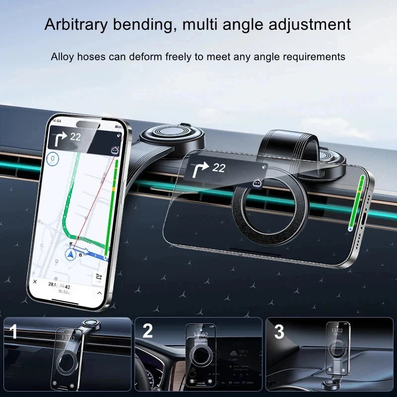 2026 Magnetic Car Phone Mount Bendable Detachable Adjustable Angle