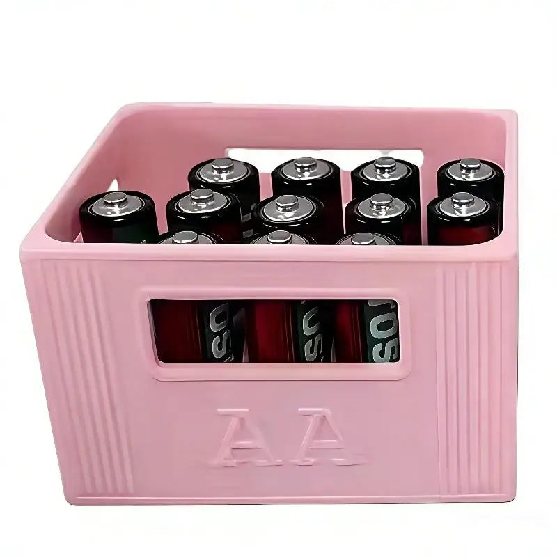 Beer Crate Battery Organizer – 20/30 Slot Stackable Storage Box