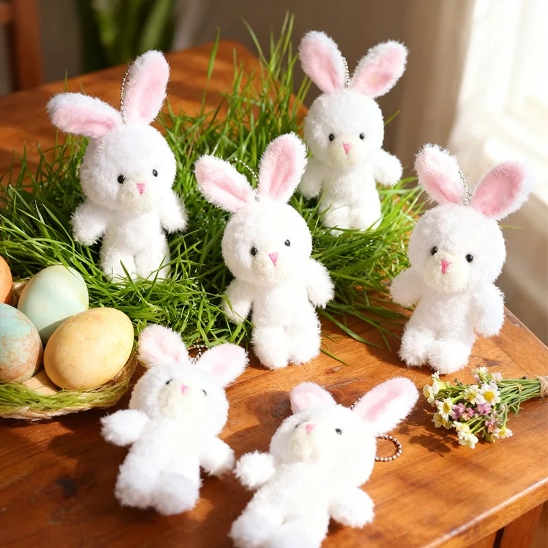 Easter Bunny Plush Toy Mini Rabbit Dolls Bouquet Basket Fillers Kids