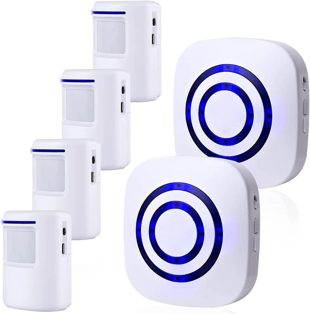 Motion Sensor Alarm 38 Chime Tunes Long Range Wireless Driveway Alarm Indoor Home Security System Electric Doorbells Zpaxo