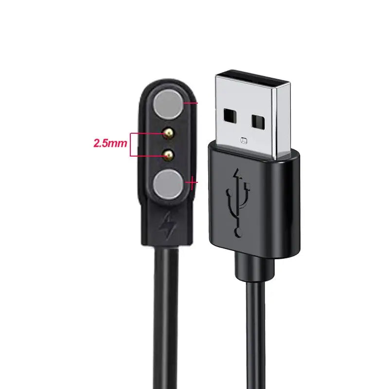 Universal Smart Watch Magnetic USB Dock Charging Cable Adapter 2Pin 4Pin For Adult Kids Smartwatch Power Charge Wire Accessories Zpaxo 2pin-2.5mm