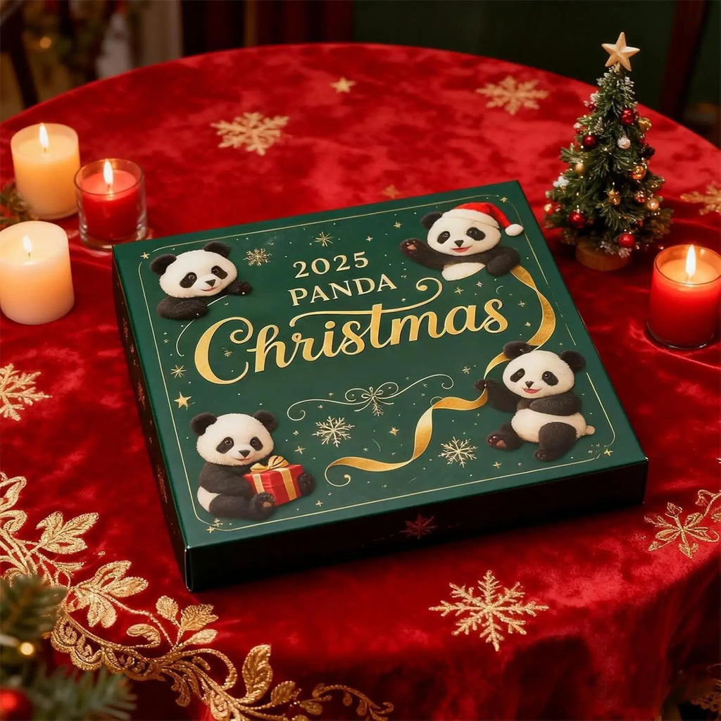Christmas Panda Advent Calendar 2D Acrylic Hanging Ornaments 24 Days