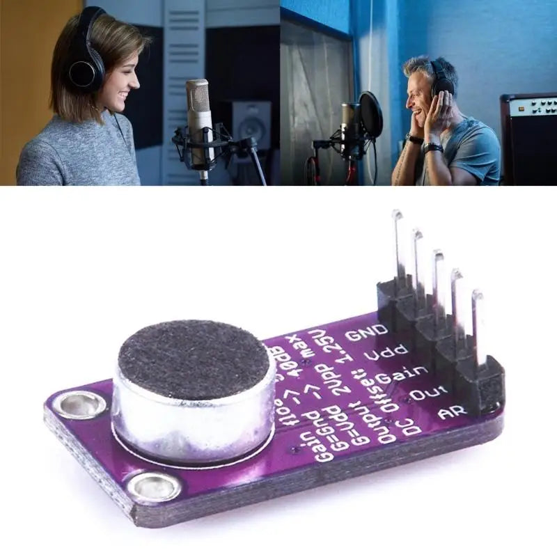 Low Noise MAX9814 Microphone Preamp Module 40dB 50dB 60dB Adjustable For Development Boards ESP826 Zpaxo CN