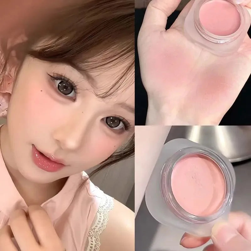 Purple Blush Cream Cheek Rouge Rose Brown Mud Palette Long-lasting