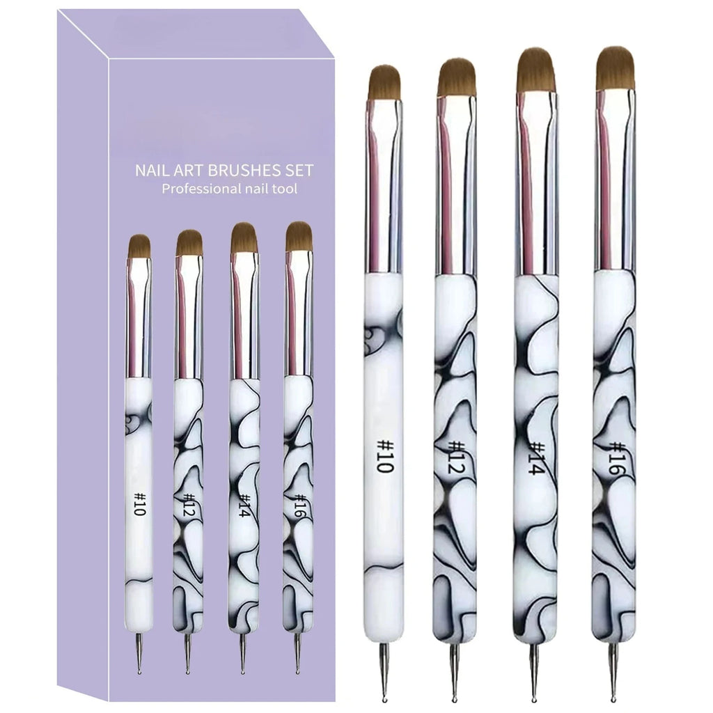 Dual-Ended Nail Art Brushes And Dotting Pens Set, Professional Manicure Detailing Tools, French Nail Art Pen Kit Zpaxo