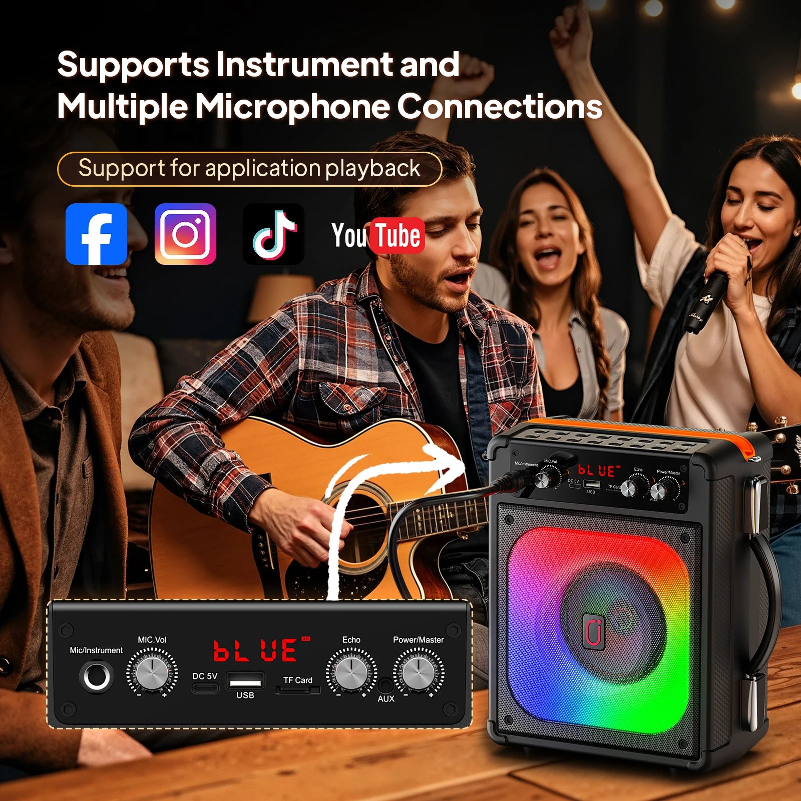 Tx06Karaoke Bluetooth Speaker Microphone High-power Karaoke Outdoor