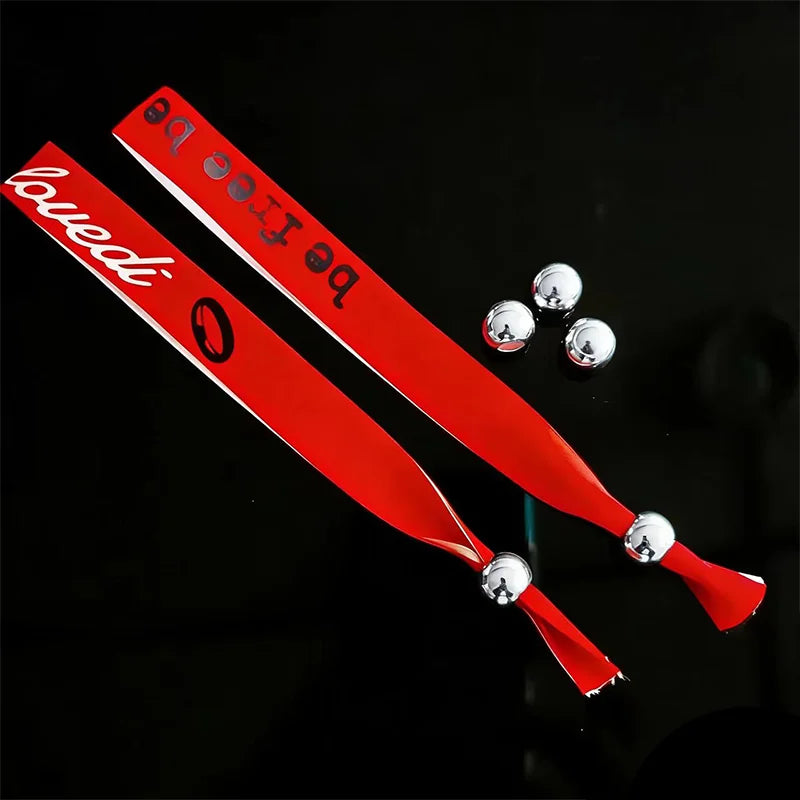 50Pieces Customizable Cloth Wristbands Personalise Logo Fabric Zpaxo red 50pcs customize