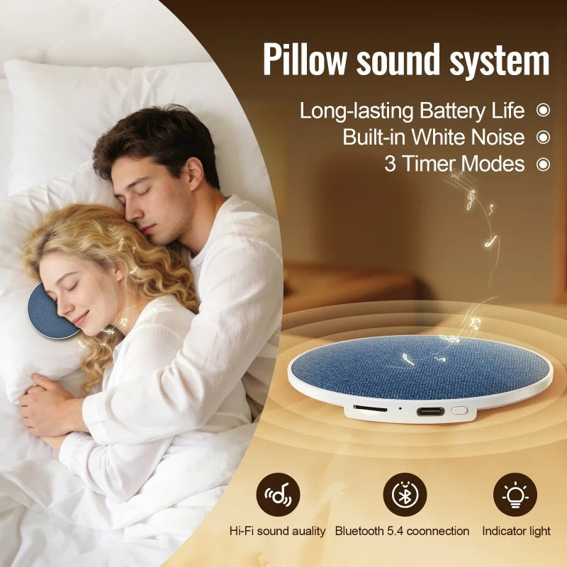 Pillow Side Sleep Aid Speaker Bluetooth 5.4 Hi-Fi Dynamic Sound Wireless Music Player Home Sleep Sound Equipment For Deep Sleep Zpaxo