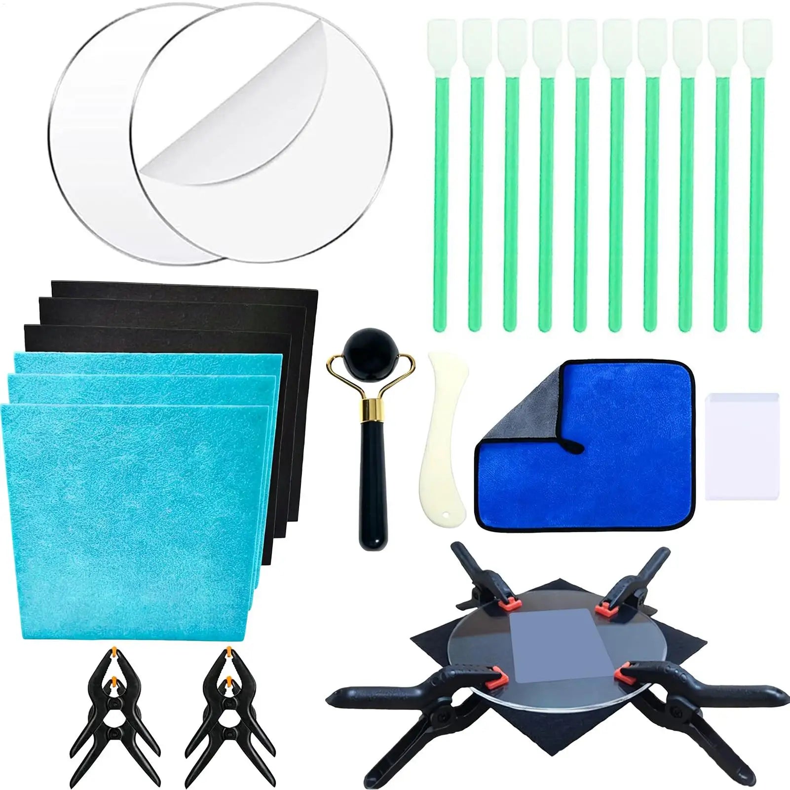 Card Repair Kit 28 Pieces Flattening Grading Tool Card Care Cleaning Kit for Home Offices Sports Collector Trade Show Wallet Zpaxo Default Title