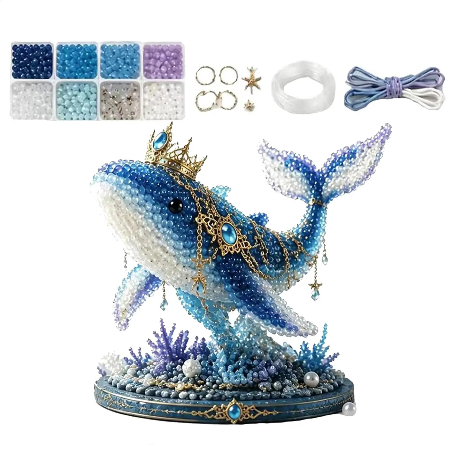 Bead Animal Making Kit Realistic 3D Sea Theme Art Beaded Animals for Holiday Ornament Party Favors Classroom Activities DIY Zpaxo