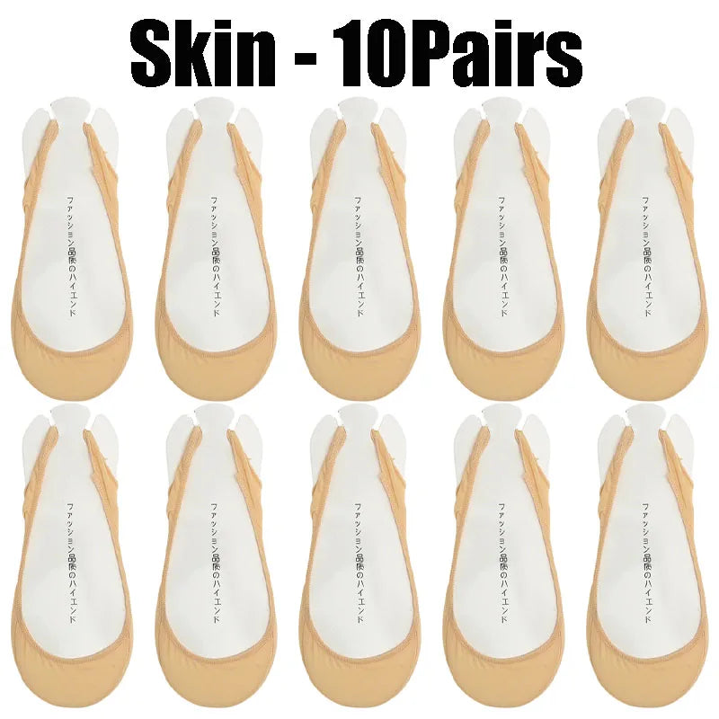 Invisible Silicone Anti-slip Short Socks Summer Ice Silk Ultra-thin