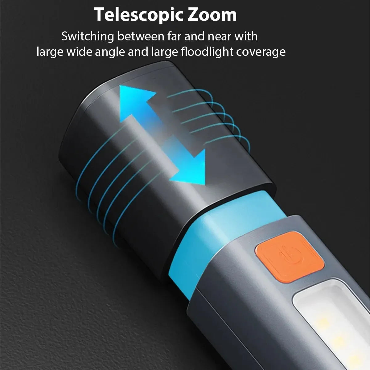ESMARTER 1200-Lumen COB LED Flashlight | USB-C Rechargeable Torch
