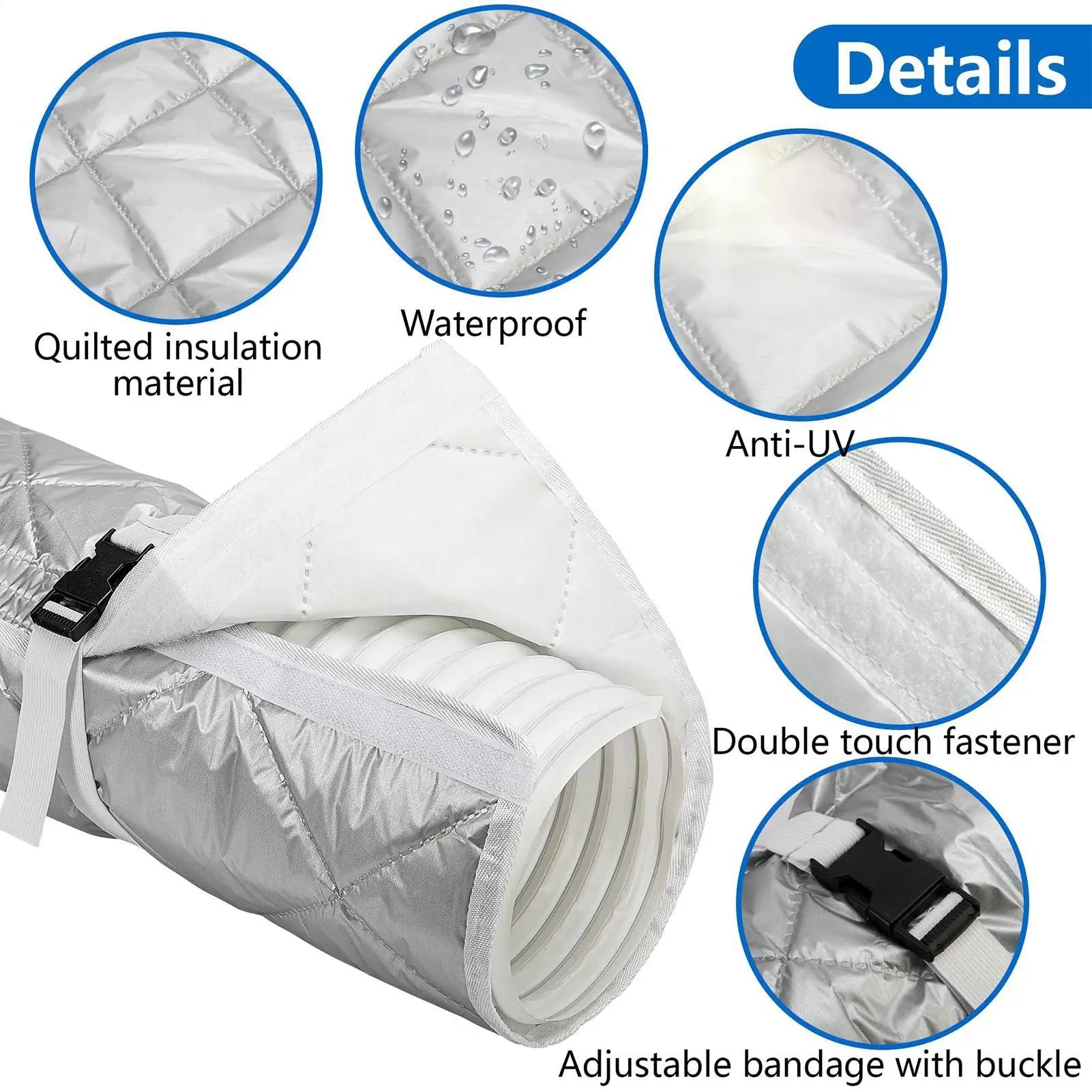 Heat-resistant Exhaust Tube Insulated Hose Cover Air Conditioner