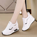 CINESSD Microfiber Women Casual Shoes Platform Wedge Fashion Sneakers Zpaxo WHITE 35(Foot 22.5cm) CN