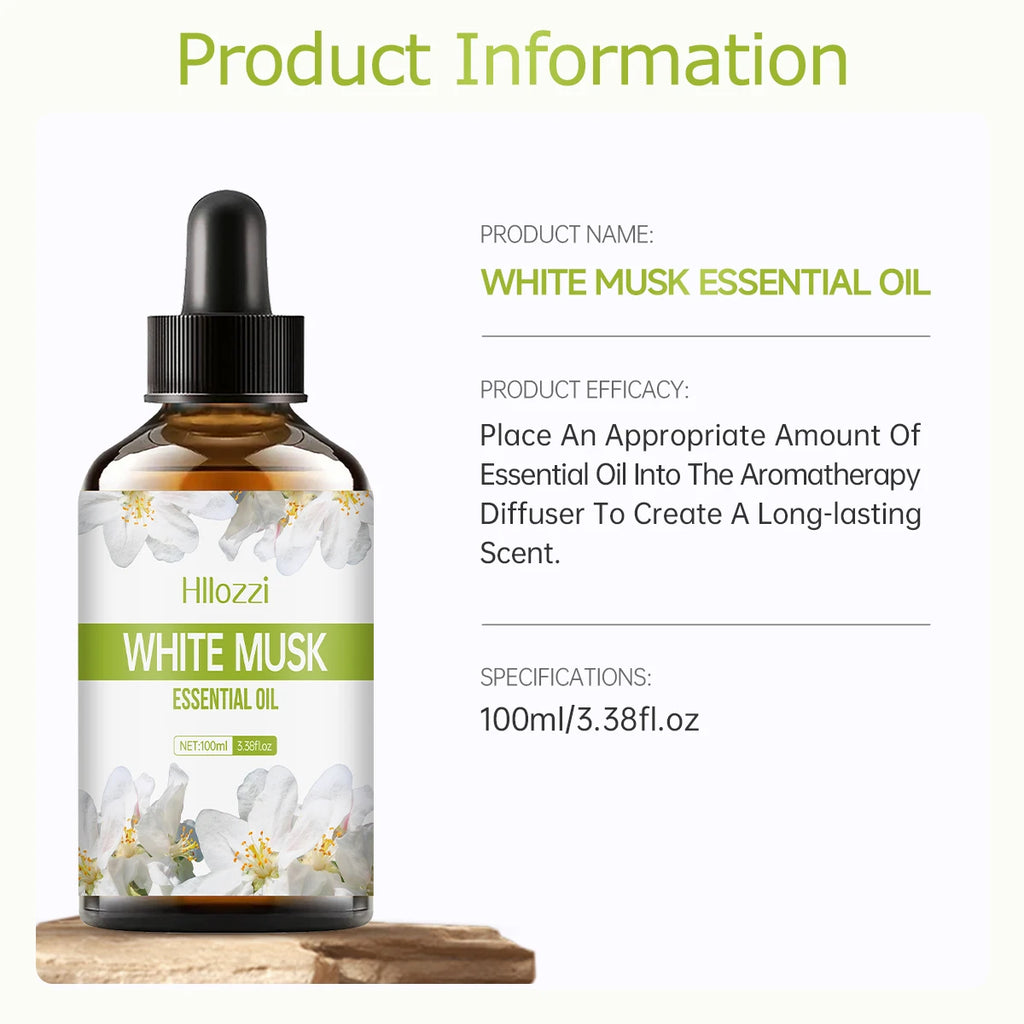 White Musk Essential Oil Very Suitable Diffusers Humidifiers Home Zpaxo