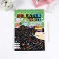 50 pcs Scratch Paper Kids Rainbow Magic Scratch Off Paper Sheets Art Craft Kit Black Note Paper Drawing Pads with Stencils Zpaxo green