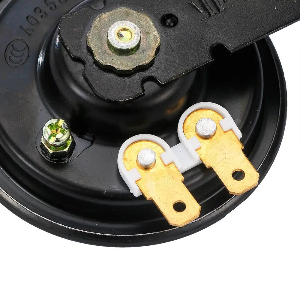 Durable Black 12V 105dB Noisy Automobile Part Claxon Horn Trumpet Car Zpaxo