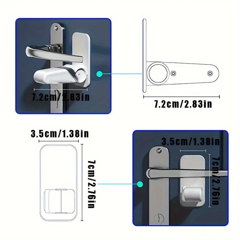 Child Safety Door Handle Locks – Baby & Pet Proof Lever Lock Child Safety Lock Zpaxo