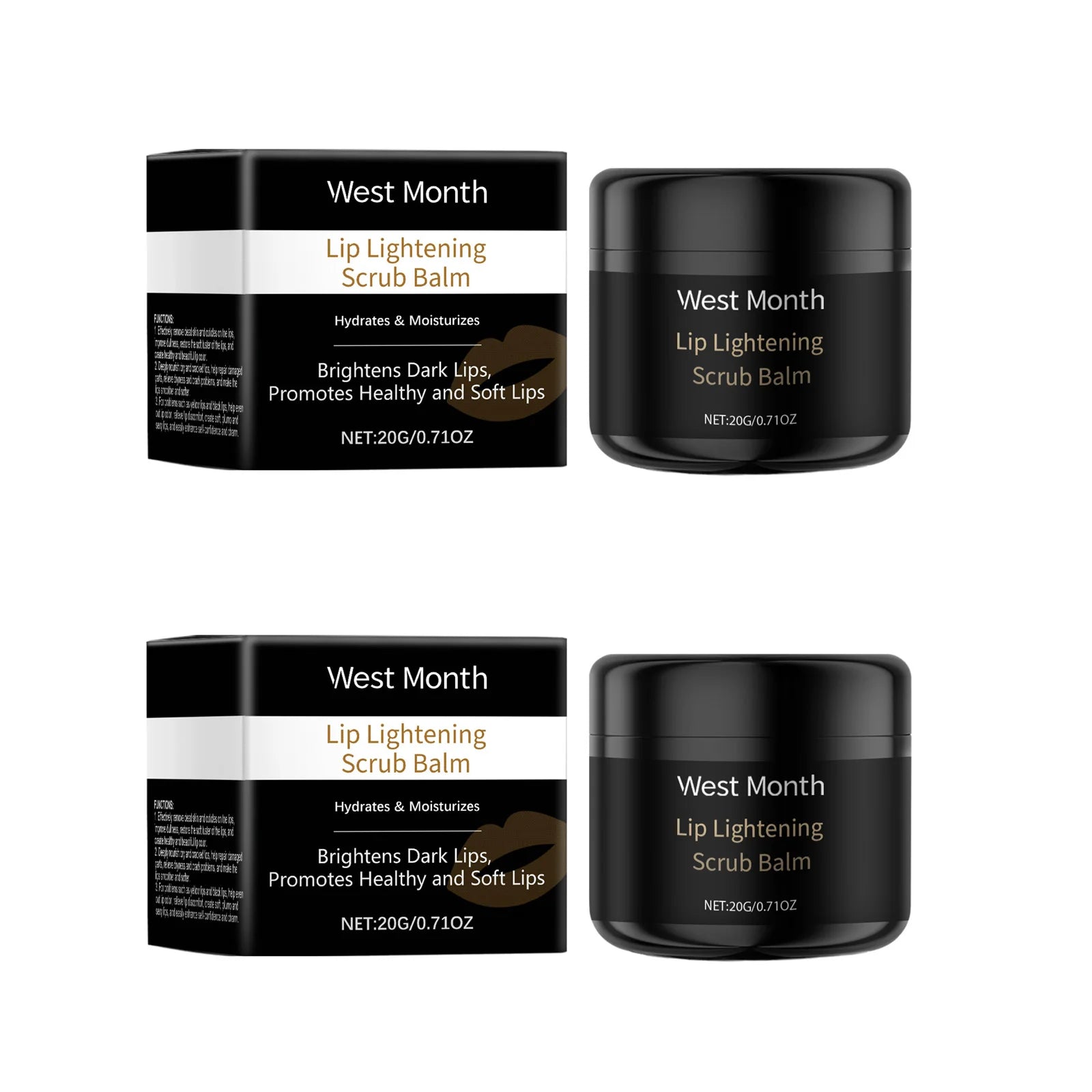 Lip Scrub Exfoliator Hyaluronic Acid Moisturizing Dead Skin Removal Fade Lip Lines Reduce Melanin Nourishing Chapped Lip Care Zpaxo 2Pcs