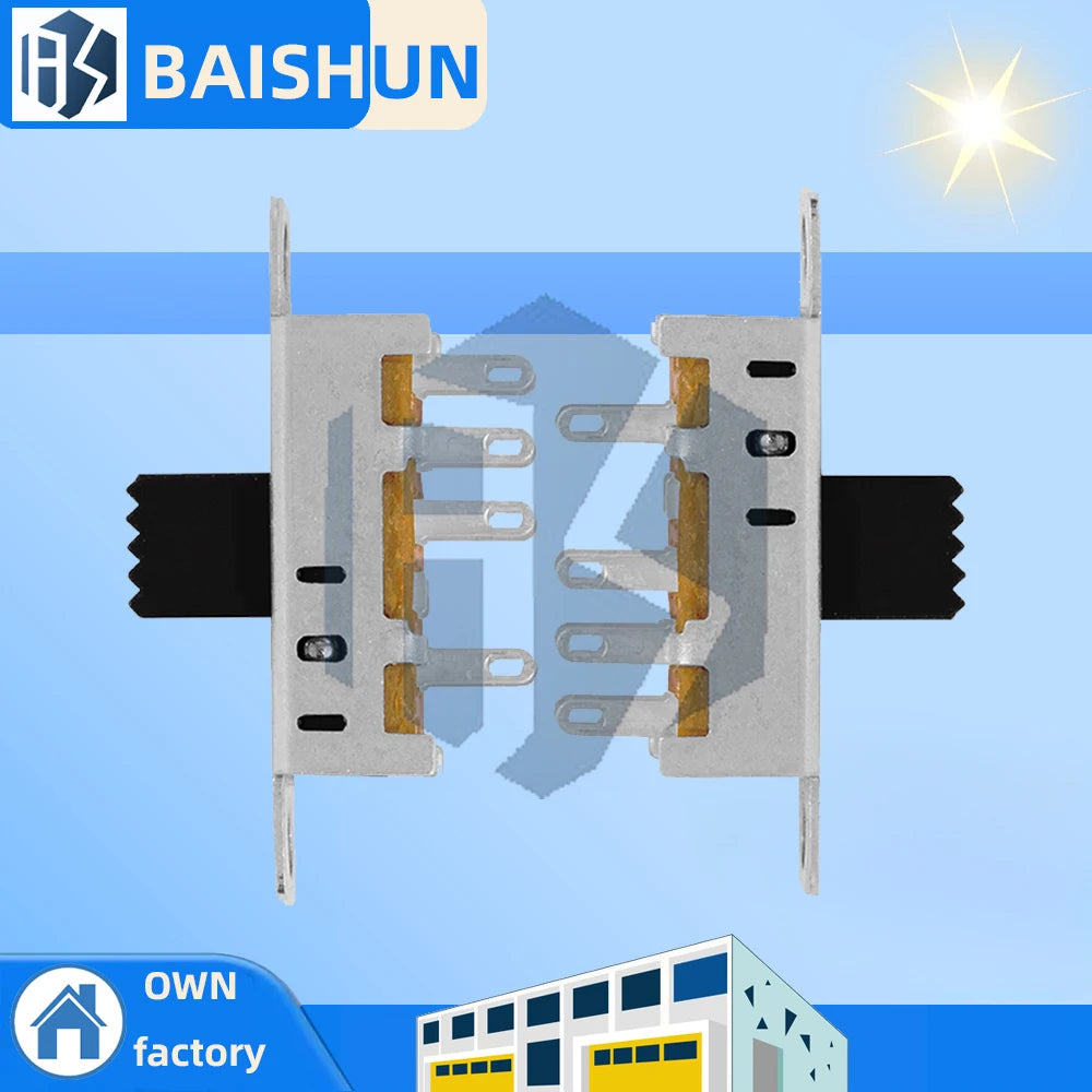10 SS23E04 Double Toggle Switch 8 Pins 3 Files 2P3T DP3T Handle Small Zpaxo