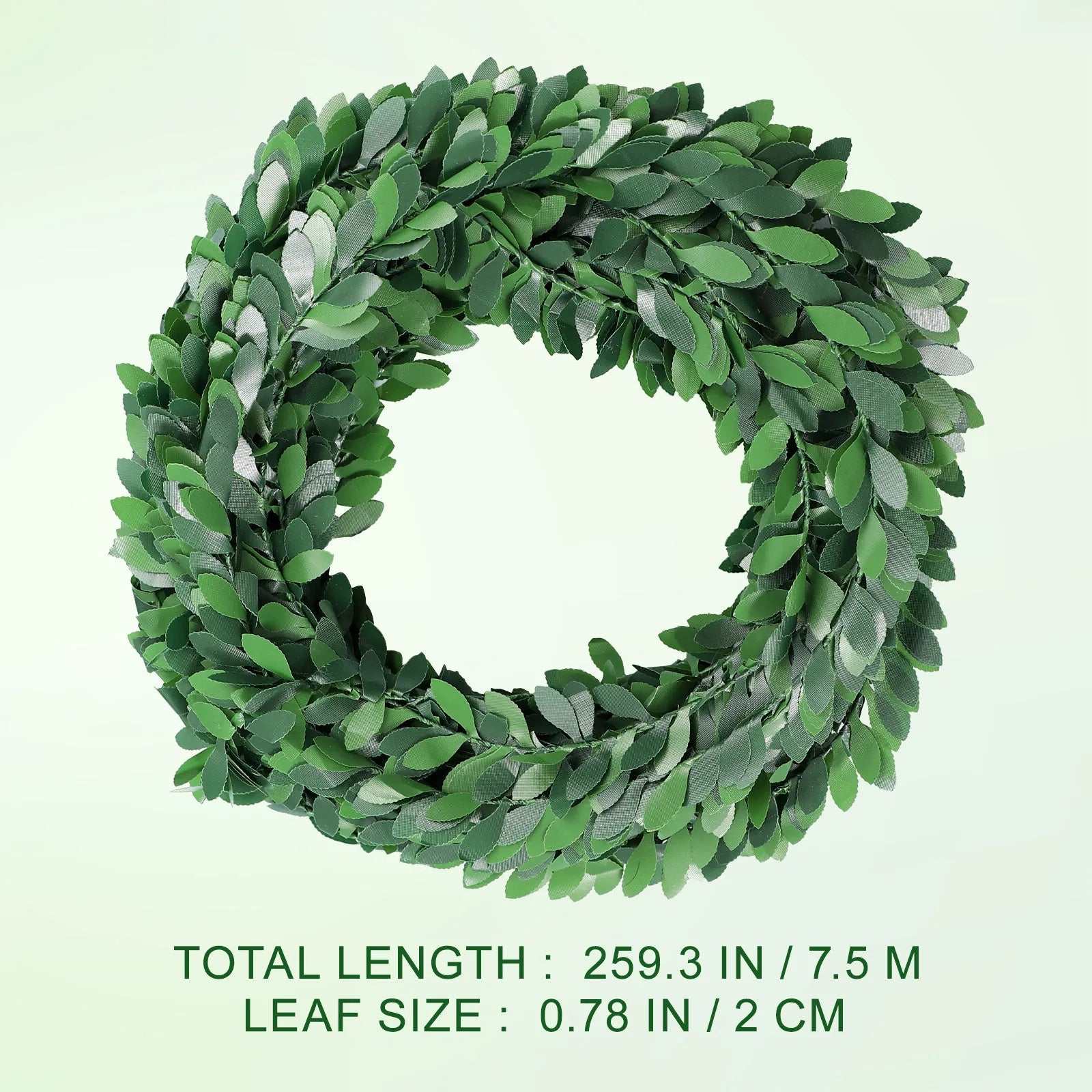 7 5m Lifelike Green Leaves Vine Garland Natural Looking Foliage