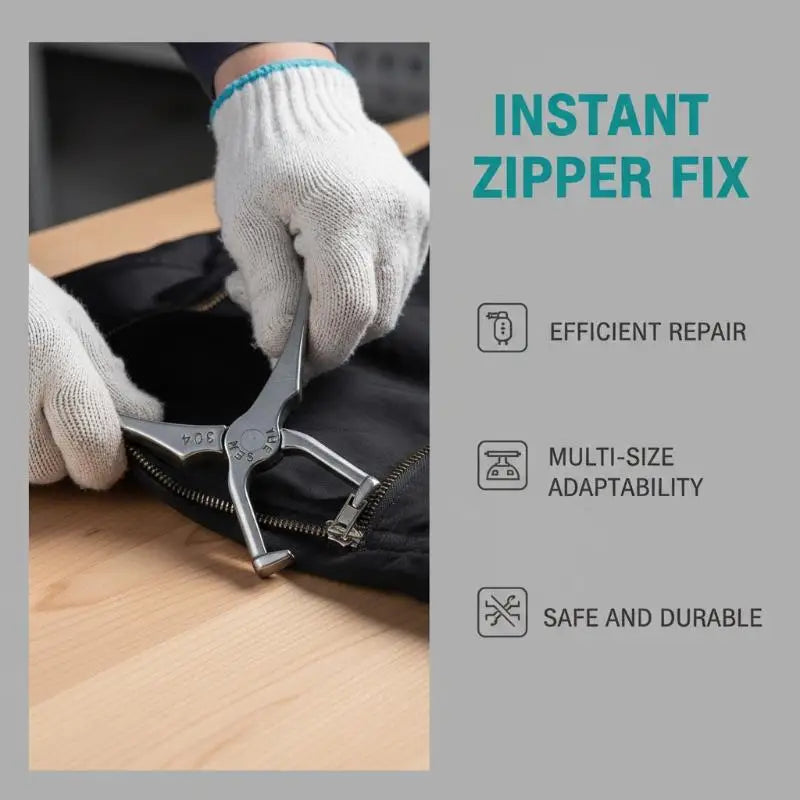 Stainless Steel Zipper Pliers Zippers Install Stop Clothes Shoes Zips Zpaxo