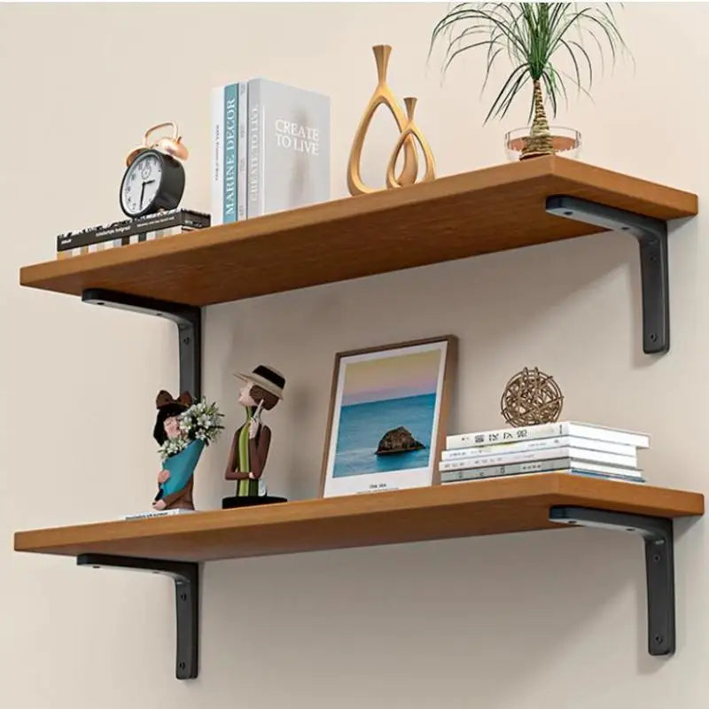 Wall Shelves Floating Wood Water Resistant-space Saving Storage Zpaxo