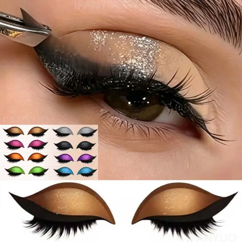 1/2 Pair Reusable Lazy Eye Shadow Eyelash Patch 2-In-1 Eyes Makeup Sticker With False Lashes &Eyeshadow Waterproof Cosmetic Tool Zpaxo