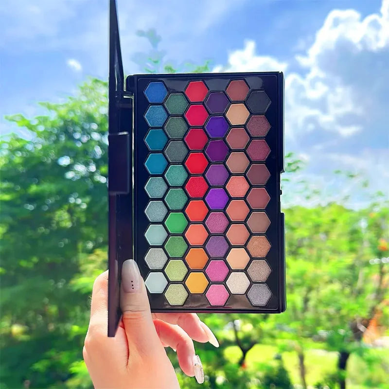 54-Color Eyeshadow Palette Pearlescent Matte Fine Shimmer Glitter