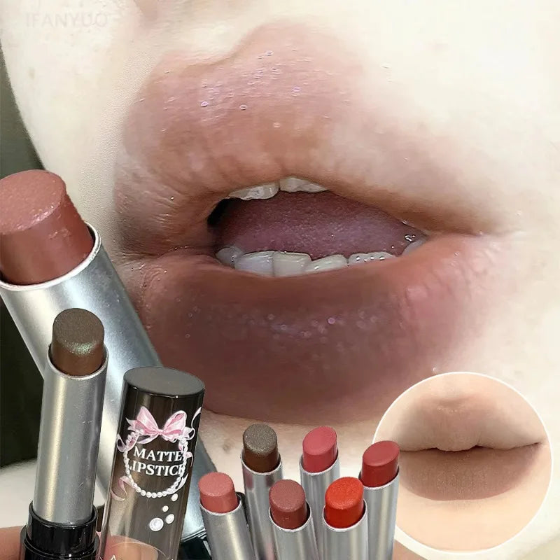 Moisturizing Velvet Matte Lipstick Hazelnut Mousse Long Lasting