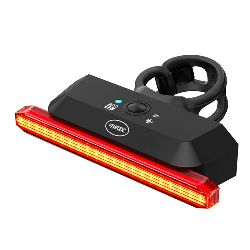 Bicycle Smart Brake Tail Light USB Charging Glare Tail Light Warning Bike Light Mountain Bike Road Bike Bicycle Accessories Zpaxo RED