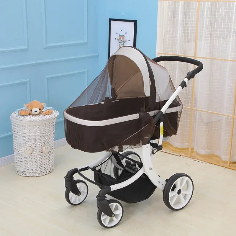Baby Stroller Mosquito Net Pushchair Cart Insect Shield Mesh Safe Zpaxo Coffee