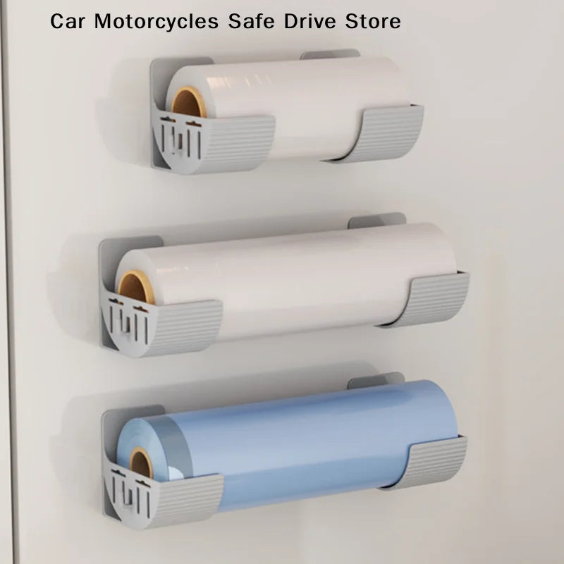 A2pcs No-drill Kitchen Storage Rack Multi-functional Fresh Film